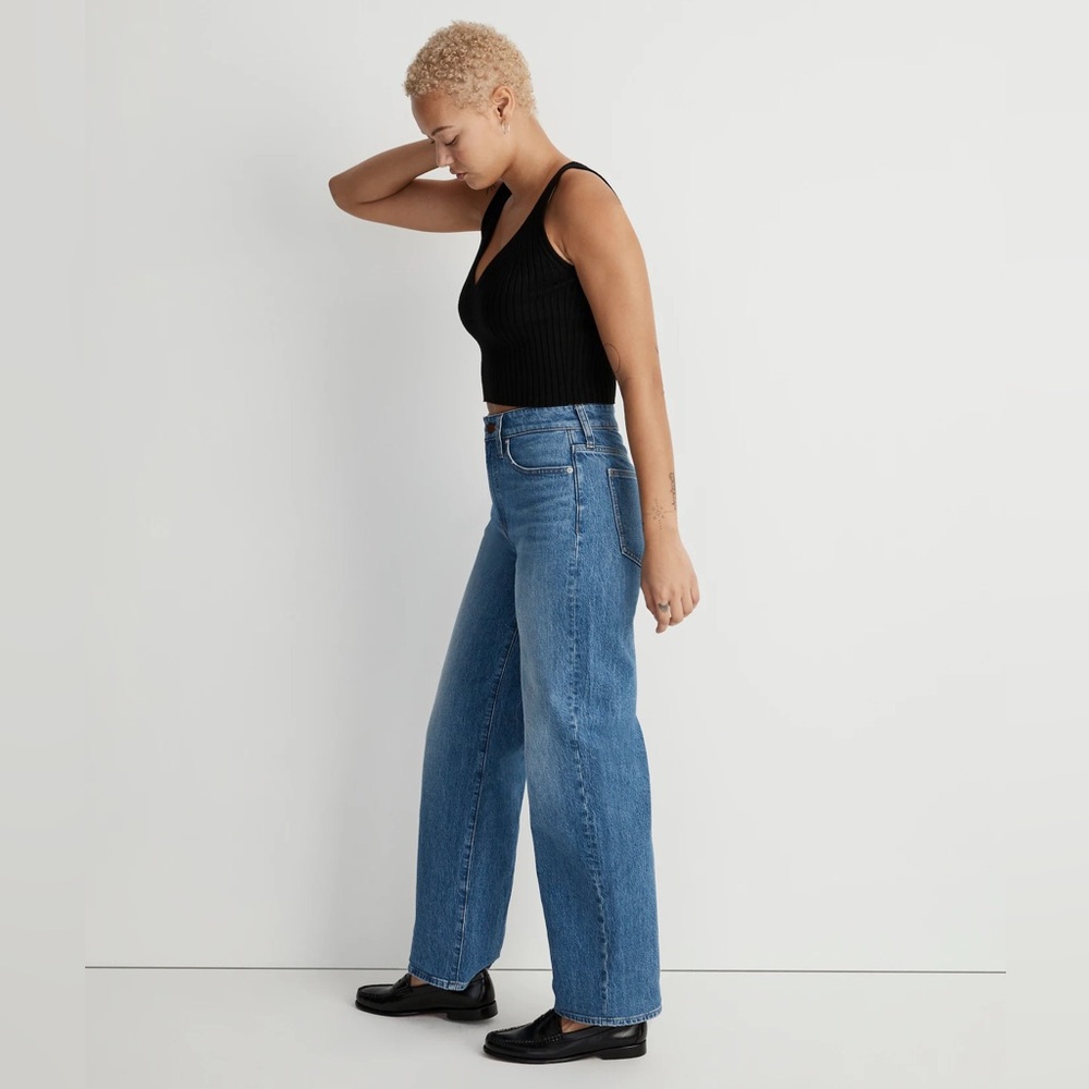 Madewell Curvy Perfect Vintage Wide-Leg Crop Jean in Cresslow Wash